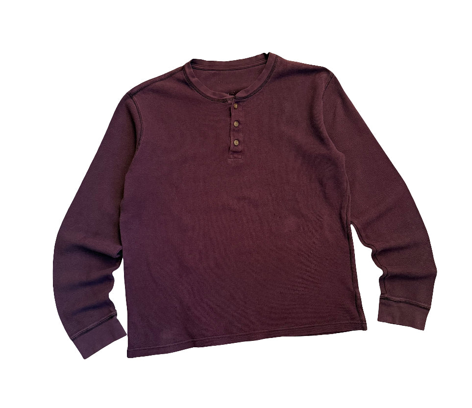 Maroon Thermal Henley