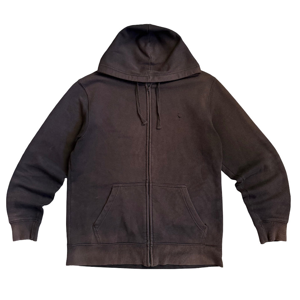 Sun-Faded Black Zip-Up