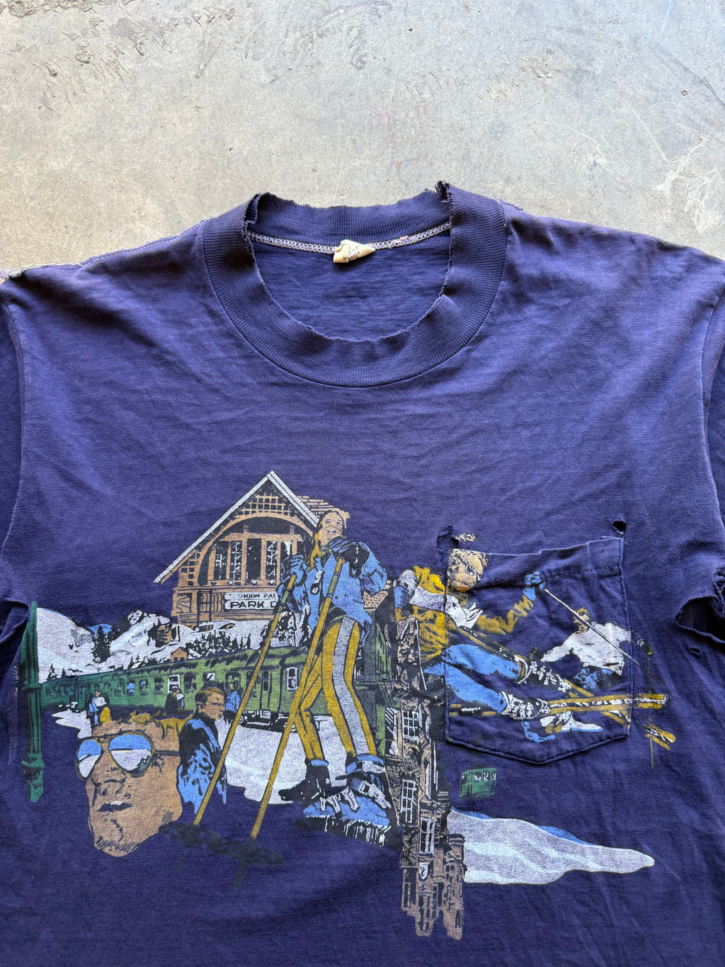 Park City, Utah Slopes Pocket Tee