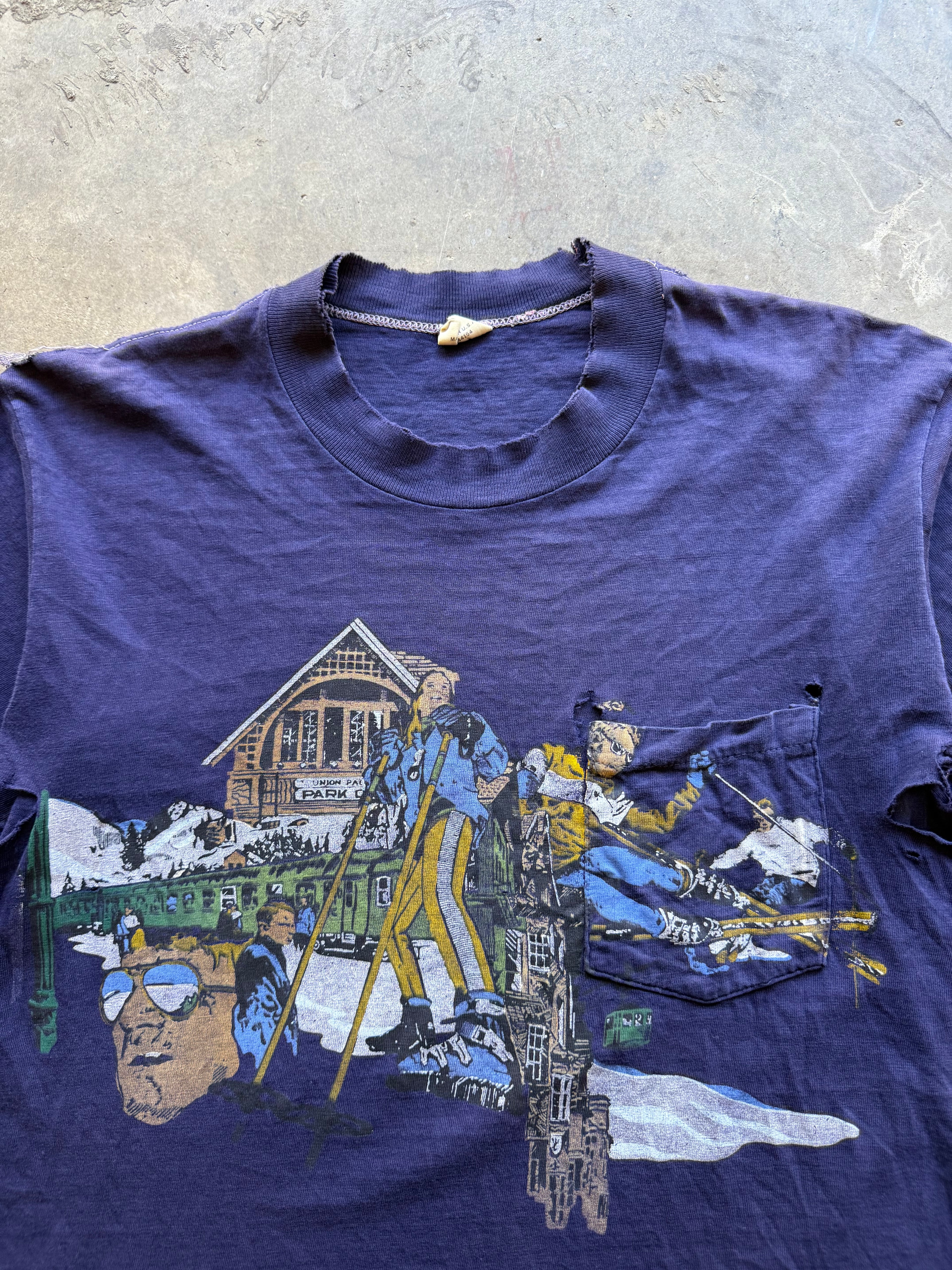 Park City, Utah Slopes Pocket Tee