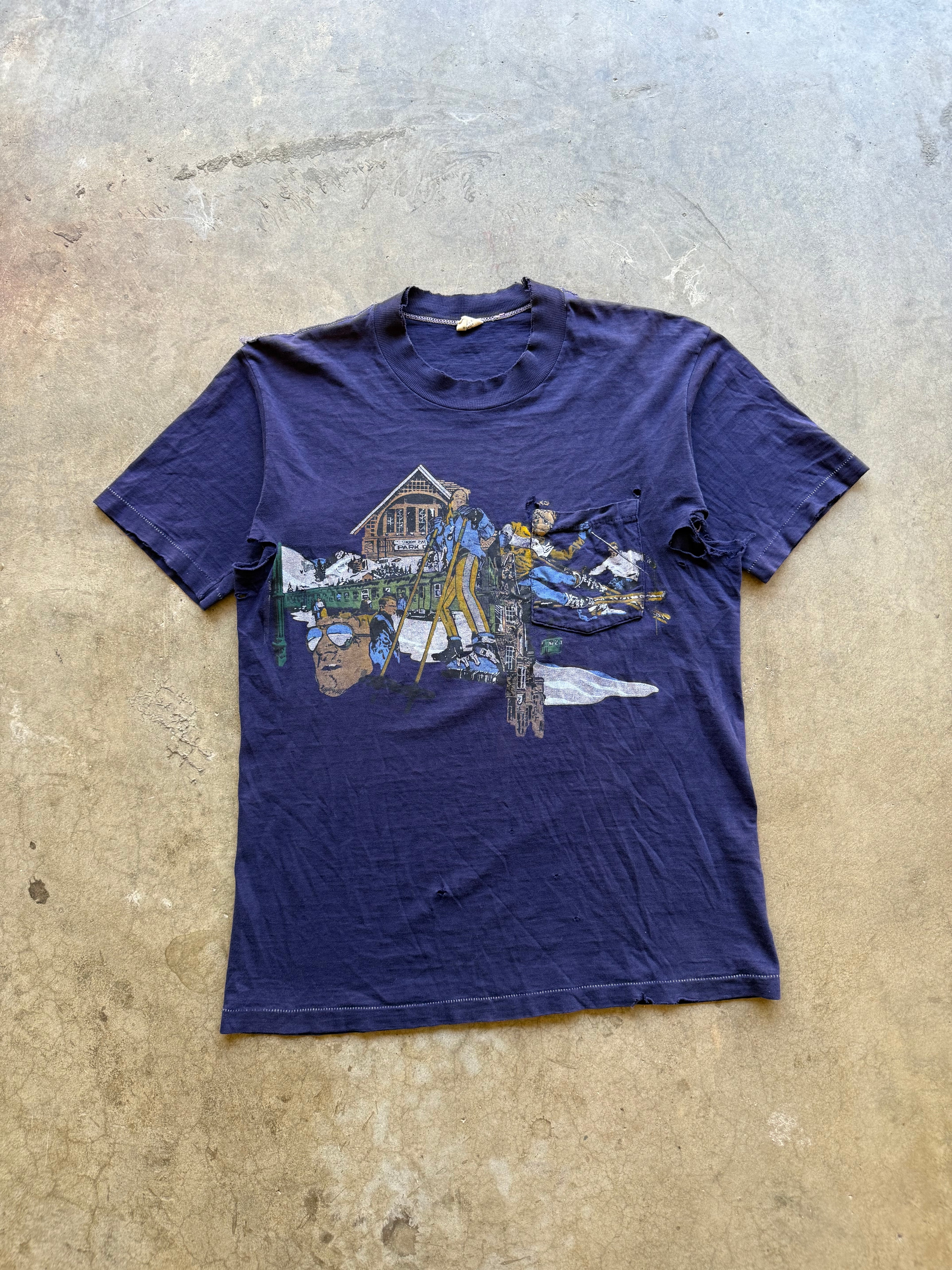 Park City, Utah Slopes Pocket Tee